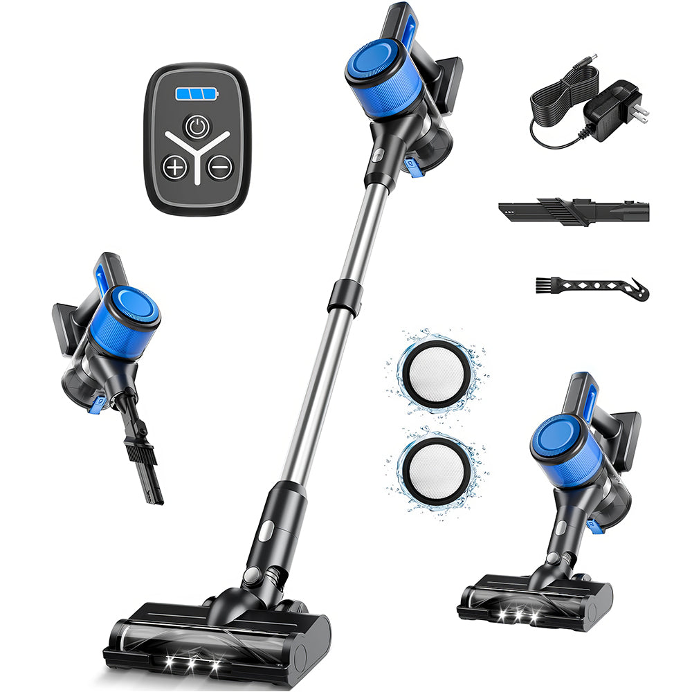 Cordless Stick Vacuum Cleaner – Lightweight with HEPA Filtration and Versatile Attachments
