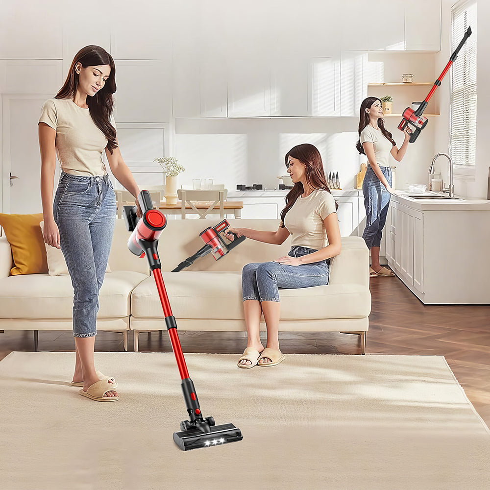 Cordless Stick Vacuum Cleaner – Lightweight with HEPA Filtration and Versatile Attachments