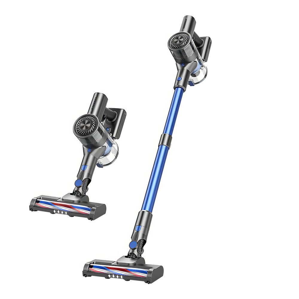 Cordless Stick Vacuum Cleaner – Lightweight, Swivel LED Brush, HEPA Filtration