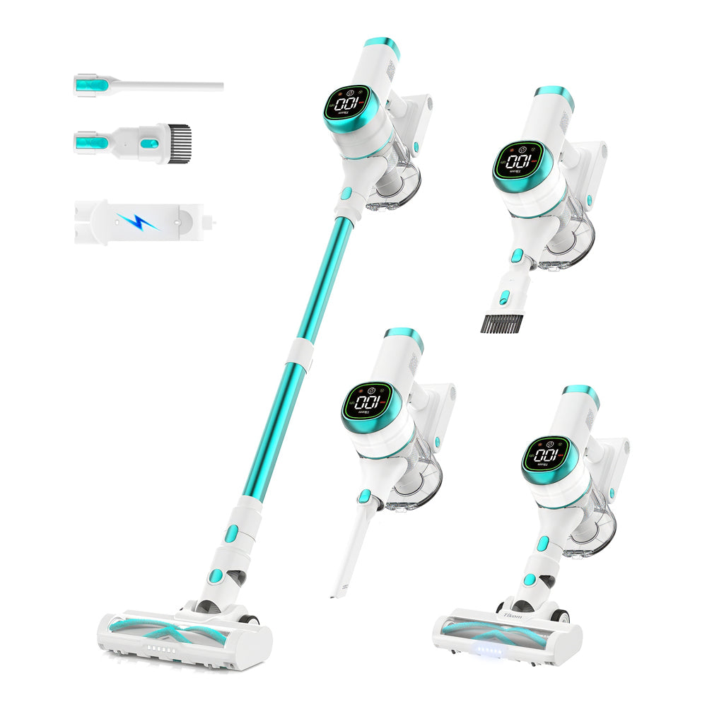 Cordless Stick Vacuum Cleaner – Lightweight Design with Touch Screen & HEPA Filtration